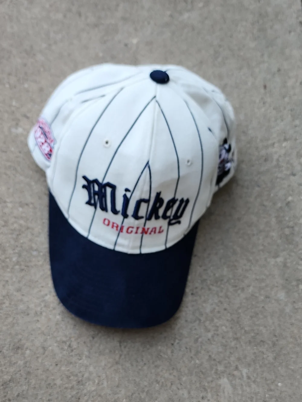 Collectible Mickey Original Adjustable Striped Baseball Hat